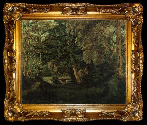 framed  Eugene Delacroix George Sand-s Garden at Nohant, ta009-2